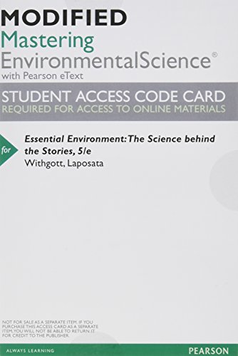 Essential Environment: The Science behind the S... 0134216768 Book Cover