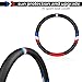 Nappa Leather Car Steering Wheel Cove Sports Protector Non-Slip Leather Steering Wheel 15 Inch Universal Red, White, Blue, Black
