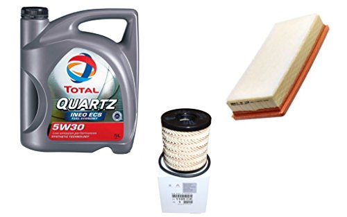 PACK FILTROS ORIGINALES + TOTAL INEO ECS 5W30 5 lts para C5 (X7) BERLINA 4 PUERTAS 2.0 HDi 163 FAP (DW10CTED4) CVA 6 MARCHAS