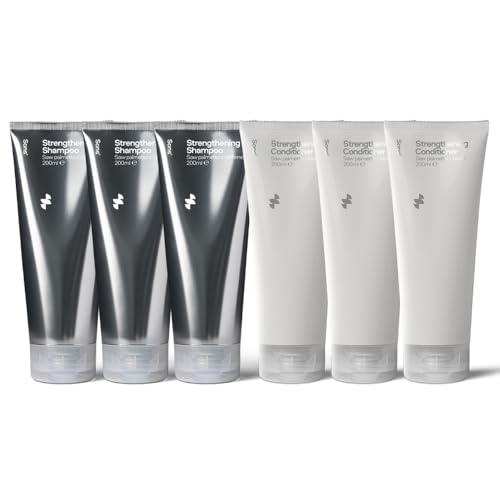 Sons champú y acondicionador para hombres, fórmula anti-DHT para un crecimiento fuerte, contiene saw palmetto, aceite de argán y biotina, tratamiento anticaída del cabello, suministro 3 meses
