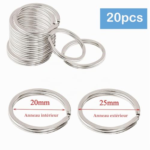 20 Pièces Anneaux Porte Clé Ф25mm – vue 2
