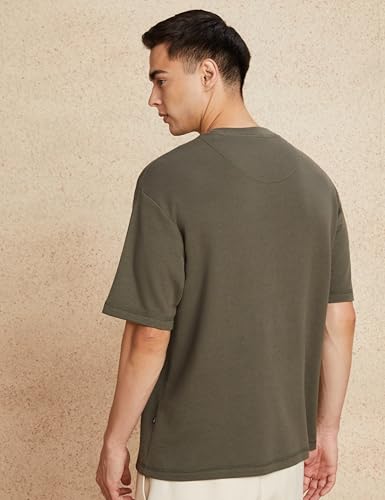 Image of Amazon Brand - Symbol Men's Cotton Blend Oversized Fit T-Shirt