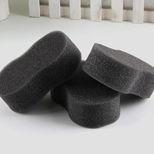 Kallory Hair Sponge 10Pcs Barber Neck Duster, Professional Hair Cutting Sponge Brush Salon Hair Removal Sponge Accessories (Black) Neck Duster #TOP4