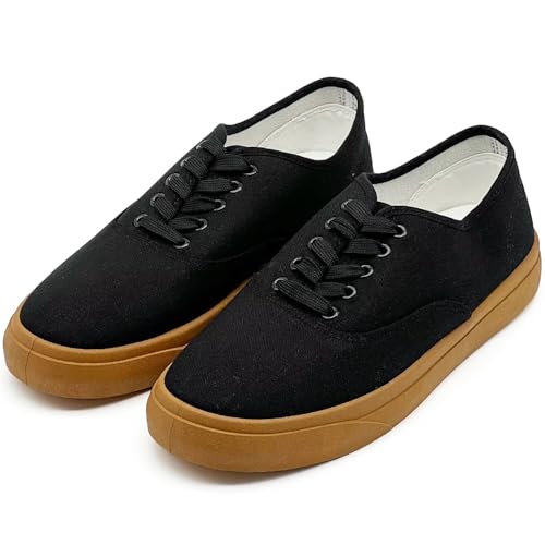 Unisex Low Top Canvas Shoes, Lace-up Canvas Sneakers, Womens Canvas Slip On Shoes, Casual Tennis Shoes for Men - Multiple Colors - Full Size