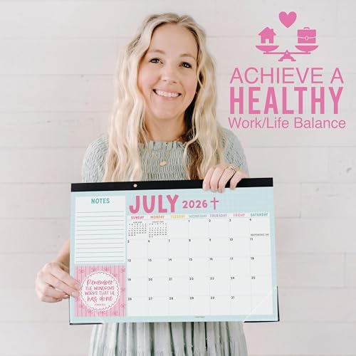 Image of Hadley Designs Large Teacher Desk Calendar 2026-2027 - Desktop Calendar 2026, 18-Month Academic Desk Calendars for School, Home & Office, Cute Classroom Must Haves, Back to School Teacher Gifts