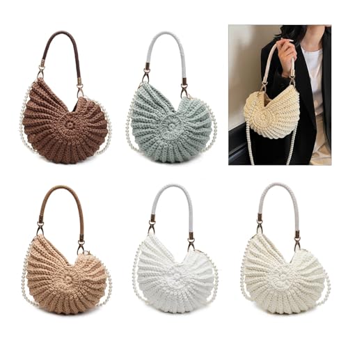 Women Shoulder Bag Stylish Crossbody Bag Handwoven Handbag Top Handle Conch Messengers Seashells Handwoven Shoulder For Women2