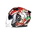Casque Moto Casque de Moto à moitié Casque pour Une Demi-Casque à liberté Rapide Casques Jet pour Moto (Color : Street Fighter Duck Variegated)