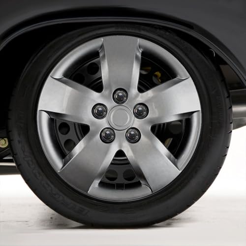 Upgrade Your Auto Set of Four 16' Silver Hubcap Wheel Covers for Nissan Altima 2007-2008 (Bolt-on)