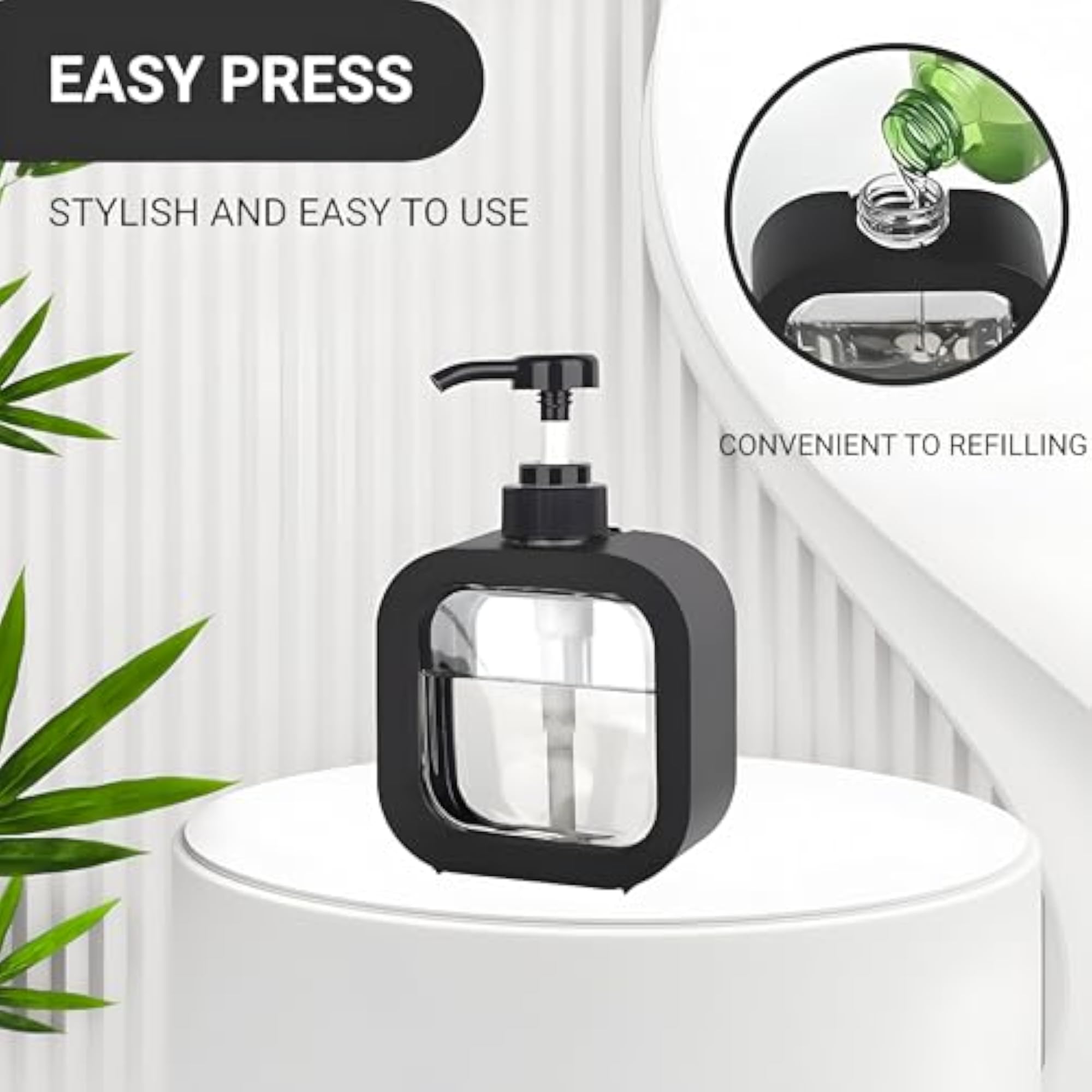 Large-Capacity Soap Dispenser for Bathroom & Kitchen