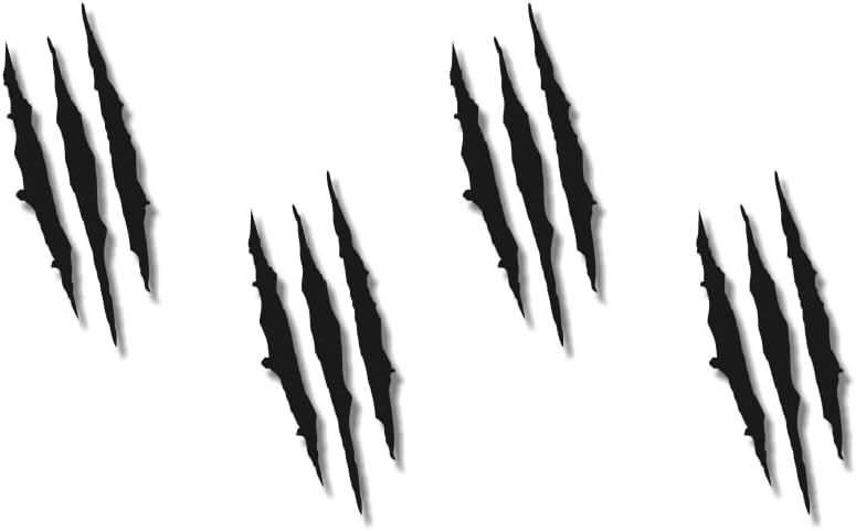 Vista 8 de 2 Calcomanías de Vinilo con Marcas de Garras Desgarradas Dinosaurio Jurásico Monstruo Arañazos Efecto Metal Desgarrado para Vehículos y Parques