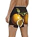 WBQLSL Men's Small Kumquat Printed Large Boxer Briefs - All-day Coolness and Comfort, Long Size (S-2XL) Black