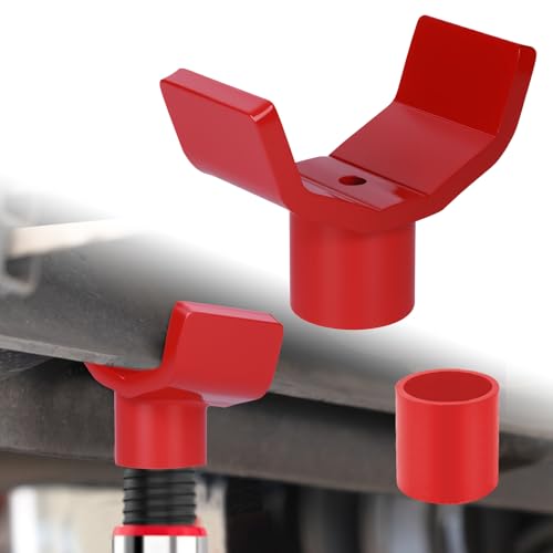 2-in-1 Bottle Jack Adapter - Universal Steel Adapter for Safe Jack Lift, Fits 1.61-Inch (41mm) or Smaller Bottle Jacks, Works with Round Axles (4.5" Max) & Square Axles (3.5" Max) by Zuzupord - Used condition - US$18.81