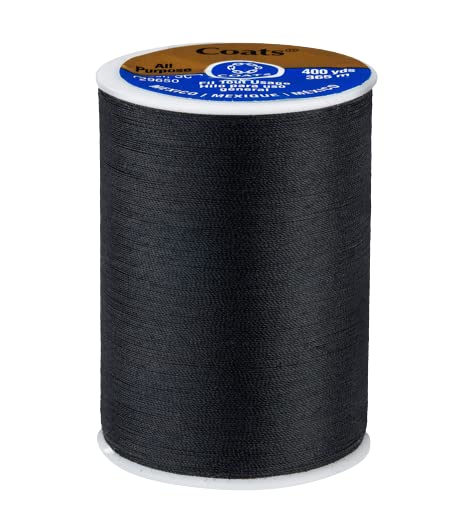 Hilo multiusos Coats & Clark 400 yardas blanco y negro miniatura 2