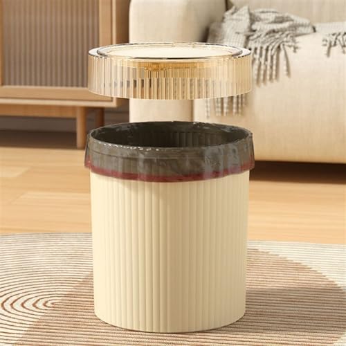 Caneca de basura redonda con tapa 12 litros verde miniatura 4
