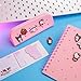 Hello Kitty A5 Customizable Notebook and Zipped Pencil Case, Kawaii Stationery Set with Character Chibi Pins Sticky Notes, Anime Gifts for Kids