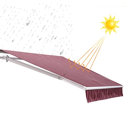 Toldo retráctil para exteriores rojo oscuro ideal para crear sombra en el porche 4
