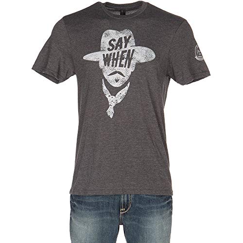 Mason Jar Label Llc Mens Say When Vintage T Shirt XL Charcoal Cover