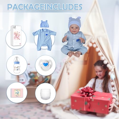 Muñeco bebé realista reborn 18 pulgadas CHAREX miniatura 6