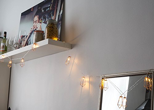 LED Lichterkette Cobus CozyHome Kupfer geometrisch 6 Meter