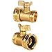 2 Pack Garden Hose Shut Off Valve - Extended Handle - 3/4