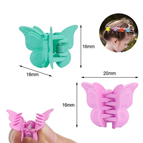 Presilhas de cabelo em forma de borboleta, 50 peças de cores sortidas, mini presilhas de cabelo, ace