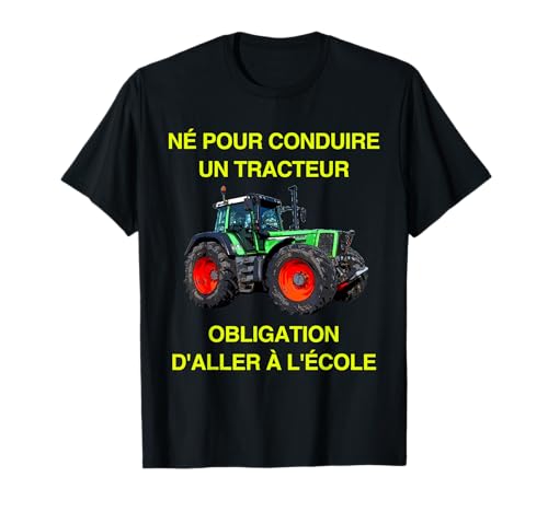 Agriculteur Fermier Agriculture Paysan Tracteur École Enfant T-Shirt