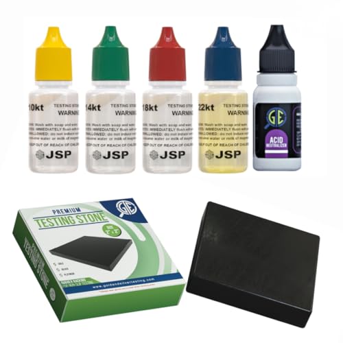 Image of Gemtone Gold Testing Jewelry Kit 10K 14K 18K 22K Testing Solution Purity Determiner Jewelry Scrap Precious Metal