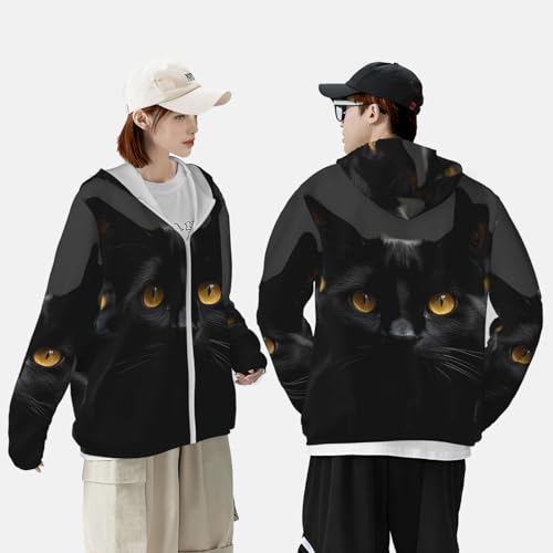 Sudadera con capucha de protección solar negra miniatura 5