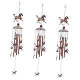 BESPORTBLE 3stücke Garten Windspiel Aus Edelstahl Dekorative Hängende Glocken Für Außenbereich Handgefertigte Deko Für Garten Balkon Sanfte Klänge Bei Jedem Windstoß Für Freunde Und