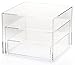 Set of 3- Acrylic Cube Display Nesting Risers, Hollow Bottoms (White, Transparent