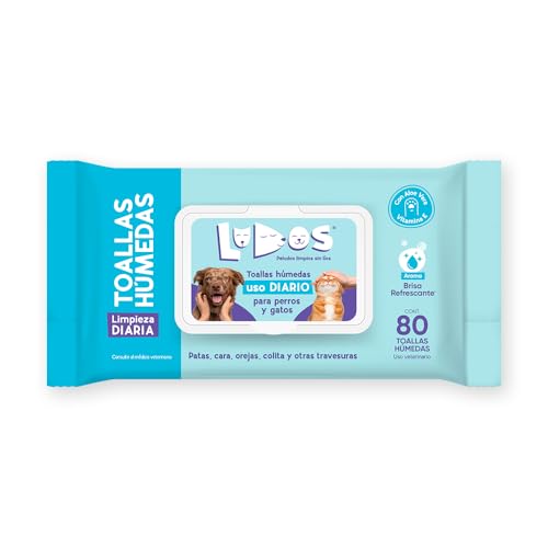 LUDOS Toallitas Húmedas, Uso Diario para Perro y Gato,...