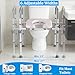 Toilet Seat Riser for Seniors,Raised Handicap Toilet Seat with Handles Over Toilet,Suitable for the Elderly/Disabled/Pregnant Women,Fit Any Toilet