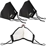 EYELOV 3 Pack Face Covers with Nose Wire 3 Layer Elastic Adjustable Ear Loop Cover Full Face...