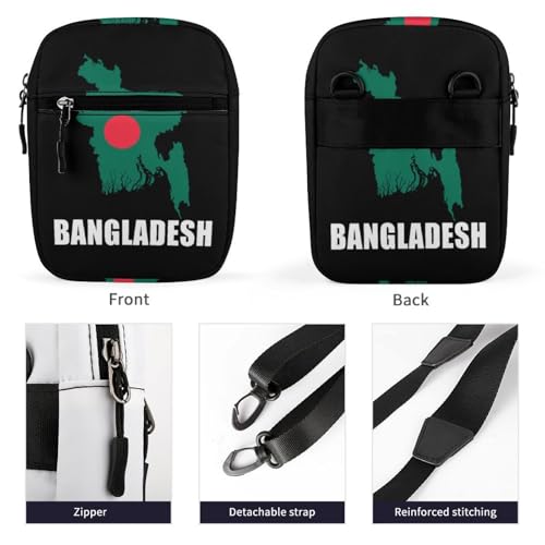 Bangladesh Flag Bangladeshi Map Cute Crossbody Bag Messenger Shoulder Bags with Adjustable Strap3