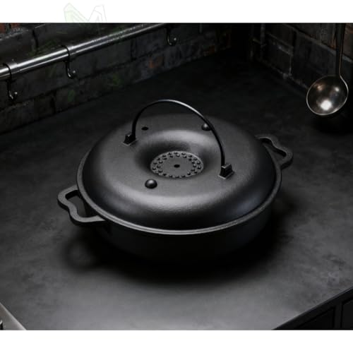 Momgla 多機能鋳鉄製石焼きいも器 焼き芋器/石焼鍋 28cm の商品画像 7