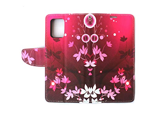 Image of Sharp Icon flip Cover for Oneplus 11R 5G Designer Fancy Printed Wallet flip case Cover - Red Flower