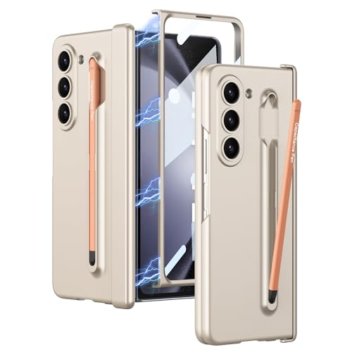 Protection intégrale Samsung Z Fold 5 coque rigide fine argentée