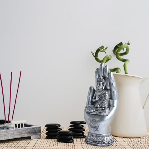 Estatua de Buda Pigort de resina decorativa 9.1 in miniatura 5