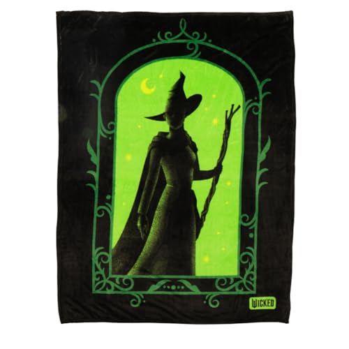 Collectibles Wicked Elphaba Bedding Super Soft Cozy Throw, 46 in x 60 in, (Officially Licensed Product) by Franco