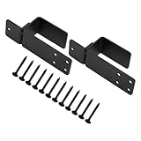 Honseadek Defense Tür-Sicherheitshalterung für Zuhause, 2 x 4 – robuster Stil, Barrikade, Standard mit U-förmigem Holz, passend für Riegel 2 x 4, Stahl, Schwarz