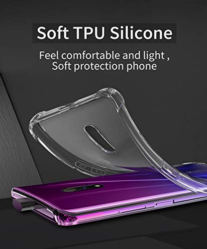 Image of WOW IMAGINE Flexible Shockproof Crystal Clear TPU Back Cover Case Full Protection with Cushioned Edges Clear TPU Back Case Cover for Realme X - Transparent