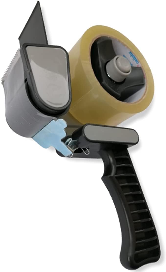 Packing Tape Gun, Parcel Tape Dispenser with Cutter, Tape Gun for