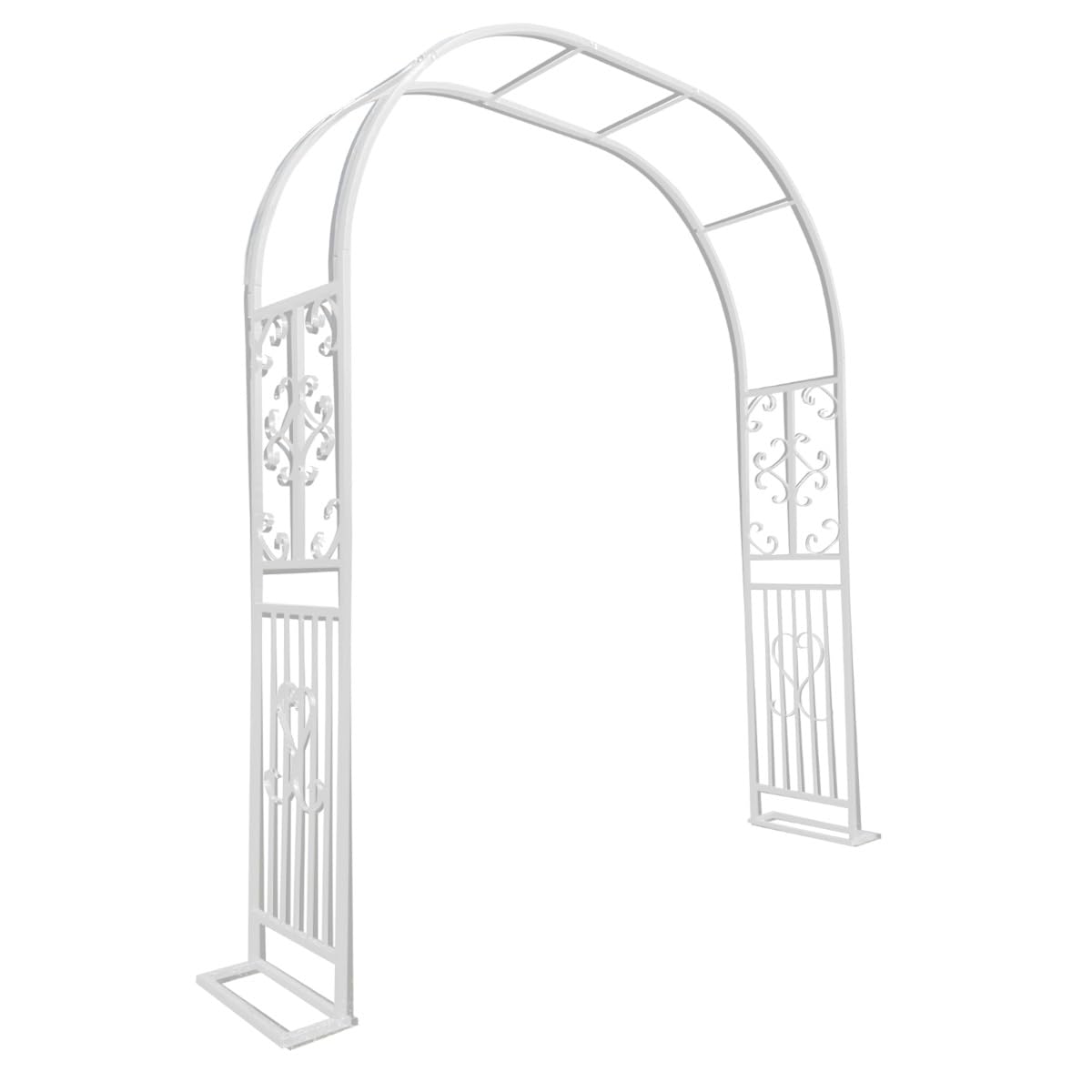 Arco de jardín de metal ajustable de 1,4 a 3,4 m de ancho para plantas trepadoras y exterior