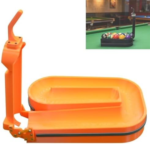 3D Printed Pool and Training Stand, Portable Accessory for Perfectly Aligned Practice, Holds 15 Balls, Includes Screwdriver & Rubber Bands for Pool Table