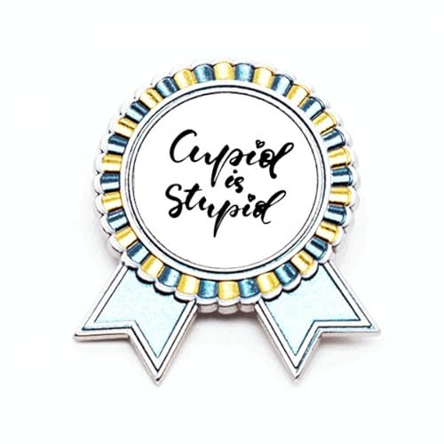 Broche Cupidon Is en métal taille M le cadeau idéal avec citation