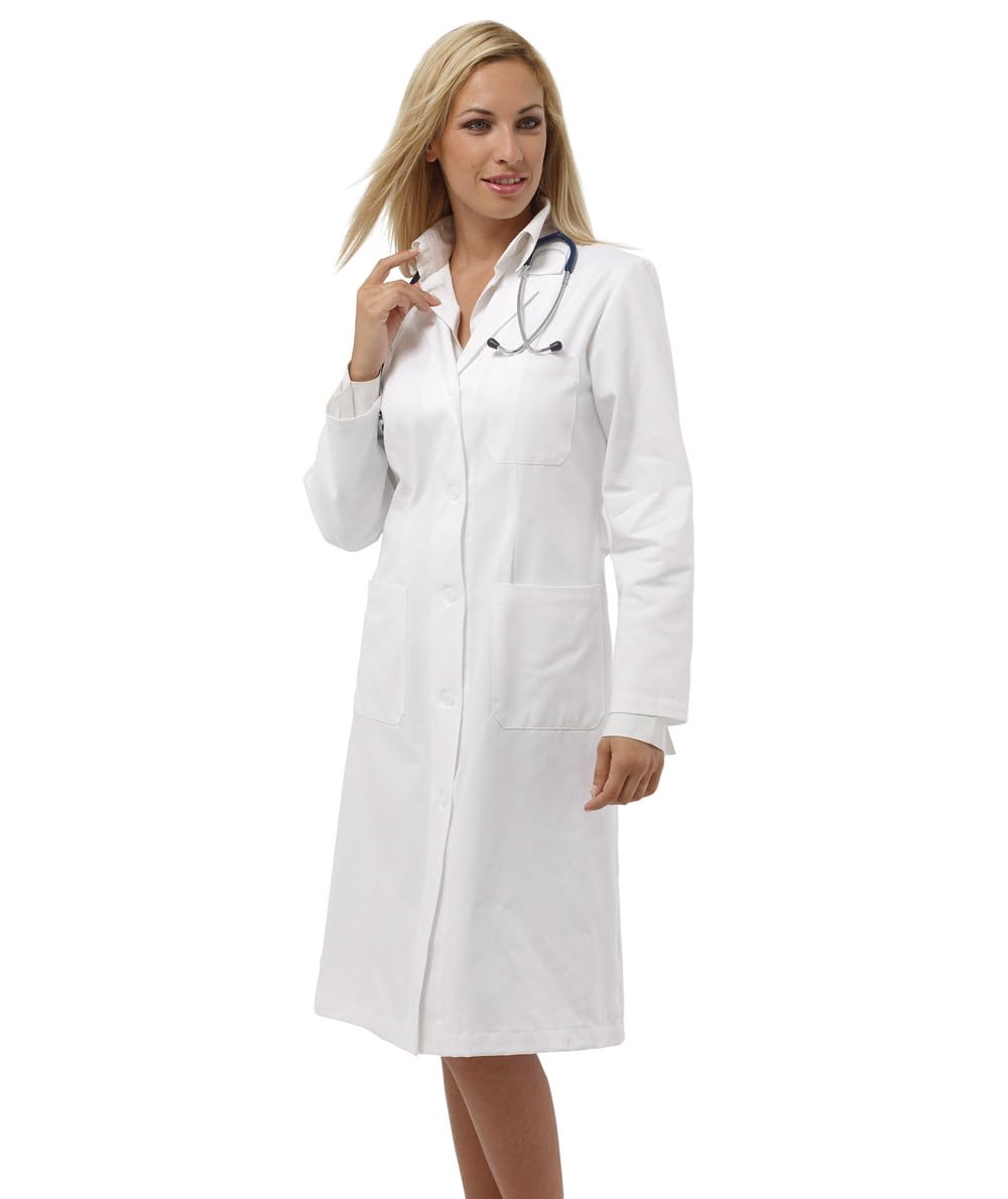 Bata blanca de laboratorio para mujer para médico, hospital, doctora, estudiantes, medicina y enfermera, laboratorio químico, uniforme personalizable