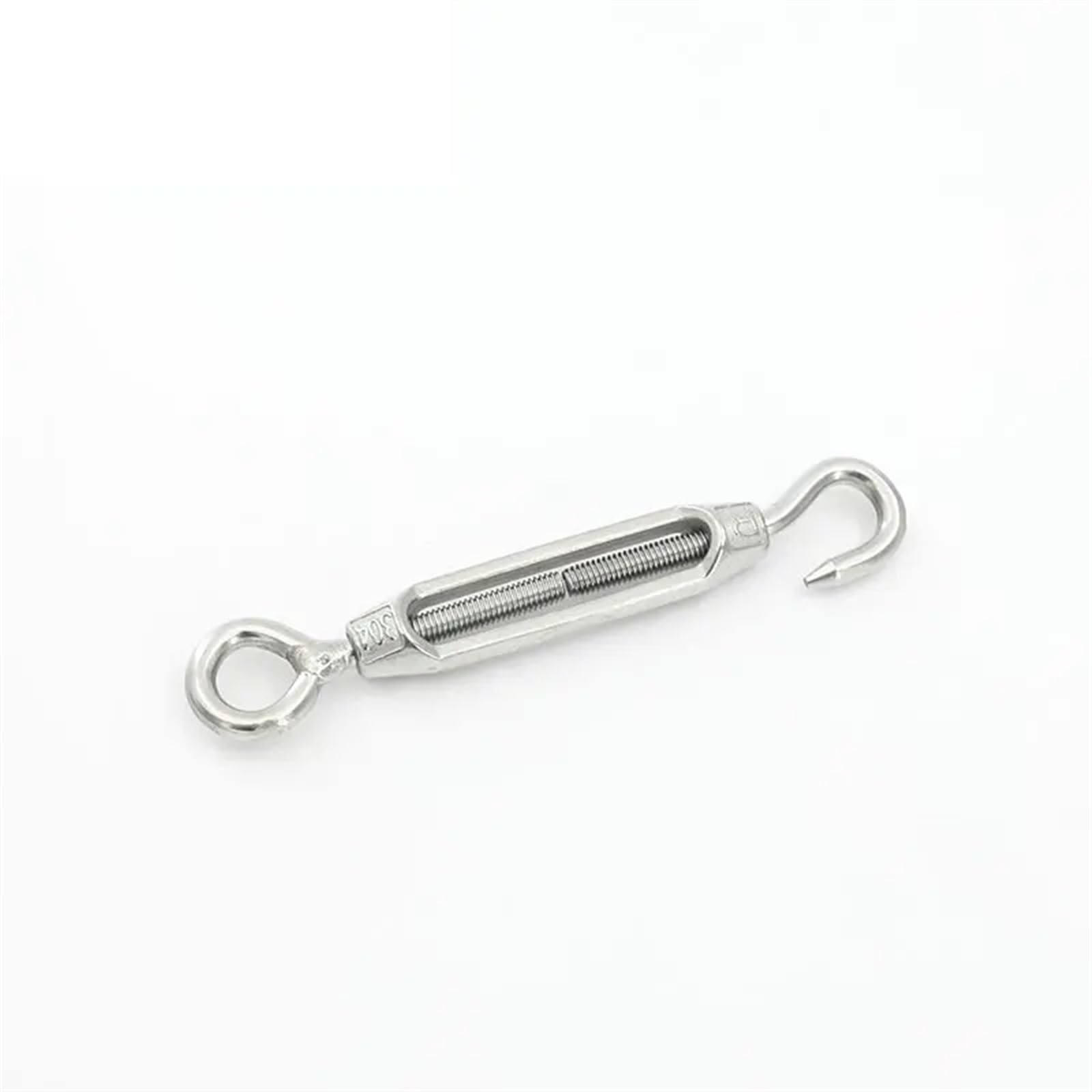 PULaif Turnbuckle Wire Tensioner, 304 Stainless Steel Turnbuckle Wire Tensioner Hook Eye OC OO CC M4-M12 Garden Wire(Eye and Hook M12)