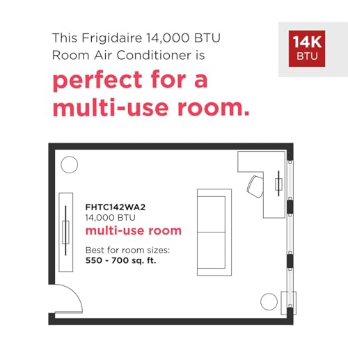 Image of Frigidaire 14,000 BTU Wall Air Conditioner with Dehumidifier and Remote