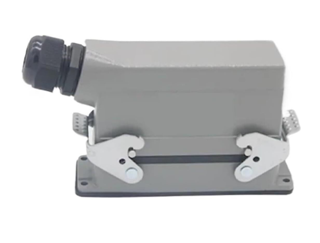 Heavy Duty Rectangular Connector HE-024-01S | Durable Double Buckle Side Out Complete Set for Industrial Automation