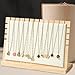 Wiywef Wooden Necklace Stand Fashion Jewelry Display Stand Flannel Necklace Holder Chain Jewelry Rack Display Boards Bracelet Pendant Holder